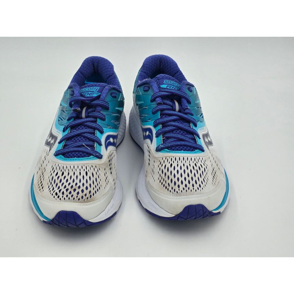 Saucony Womens Ride 10 Running Shoes White Blue Size 7.5 S10373-3 - Picture 4 of 8